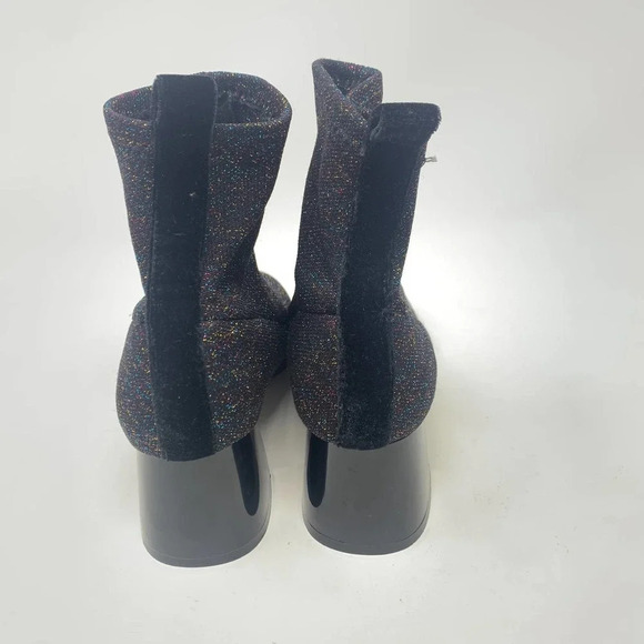 Zara Trafaluc Sock Style Glitter‎ Heeled Ankle Boots Size US 6.5 - Picture 7 of 12